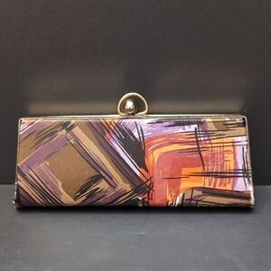 Vintage Mid-century Eyeglasses Case Multi-colored with Kiss Lock.